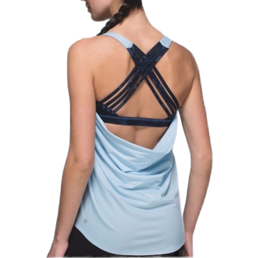 Lululemon Wild Tank Heathered Caspian Blue Size 8